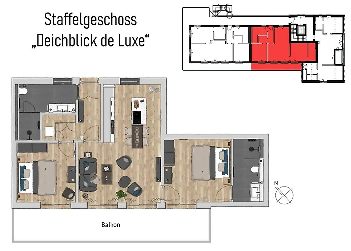 Apartmenthaus Vor Den Halligen Deichblick De Luxe Nordstrand